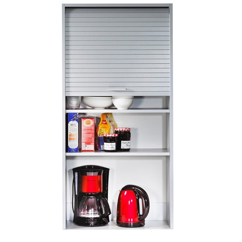 SIMMOB Küchenschrank Hochschrank Oberschrank Schrank Rollladentür H123,6 x B60cm - Bild 10 von 15