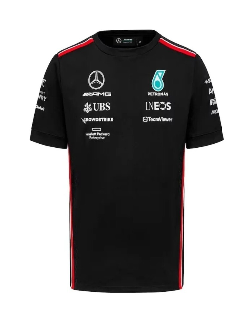Mercedes AMG Petronas F1 T Shirt Team Driver T-Shirt Black X Small