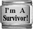 Clearly Charming I'm a Survivor Laser Italian Charm