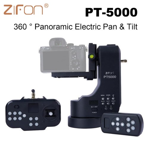 ZIFON PT-5000 Motorized Remote Control Pan Tilt Panoramic Head for Cameras DSLR - Afbeelding 1 van 9