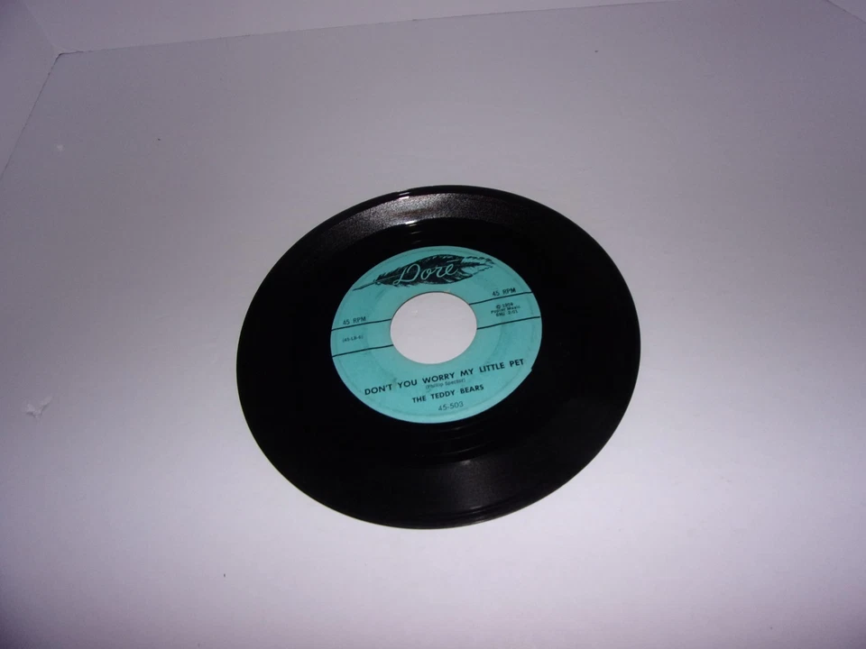 The Teddy Bears: To Know Him Is To Love Him / Don't You Worry / 45 Rpm 1958 VG - Image 2 of 2