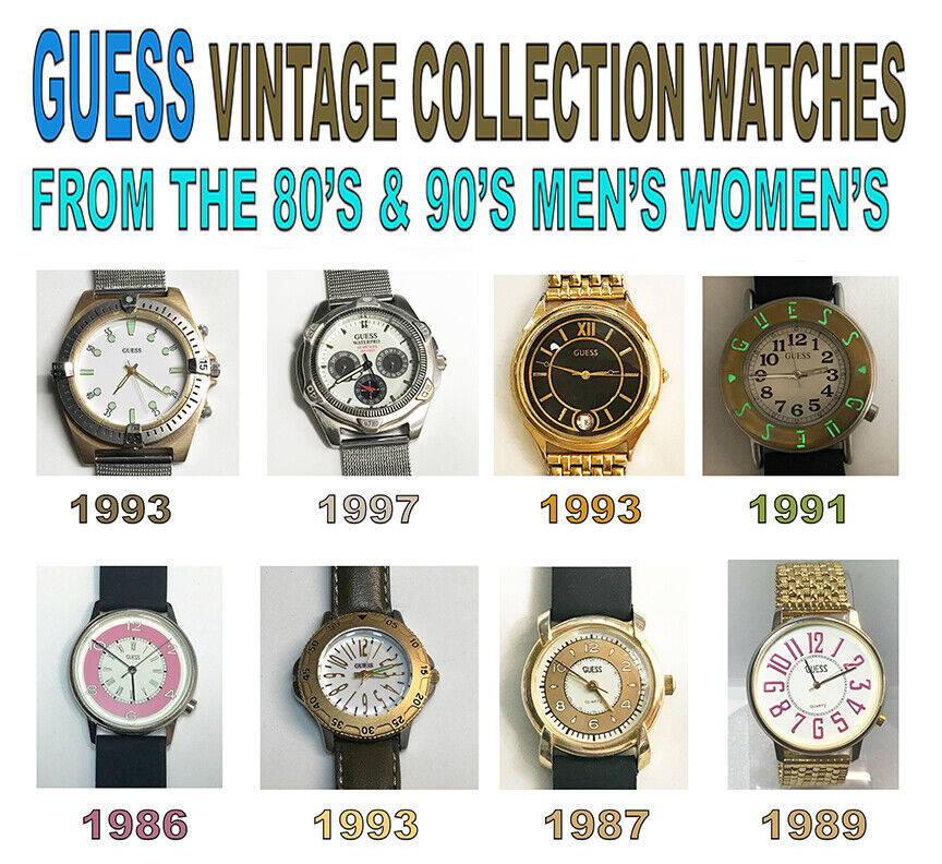 GUESS Vintage Watch Collection Preowned Women's Mens's From GUESS Vintage Watch Collection Preowned Women's Mens's From