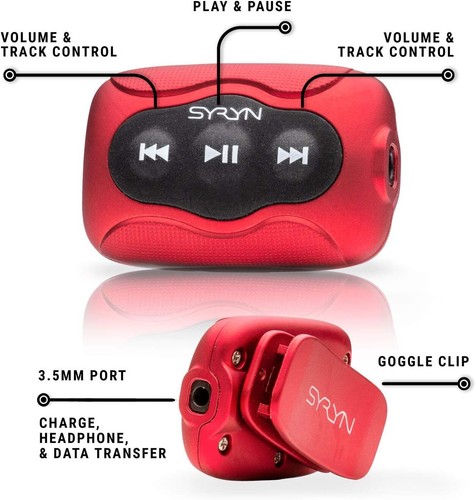 Waterproof MP3 Player + Swimbuds Flip Headphones | Swim with Music - Picture 4 of 6