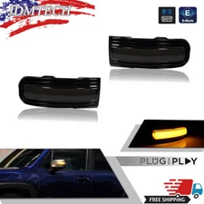 2PC Smoked Sequential LED Side Mirror View Signal Lights For 15-22 Jeep Renegade