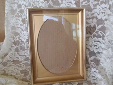Vintage Picture Frame Shabby Metal Ornate Gold Filigree Shadow Box  5 X 7