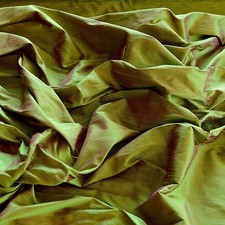 Iridescent Lime Fuchsia Dupioni 100 Silk Fabric, 44" Wide, By The Yard S-177 
