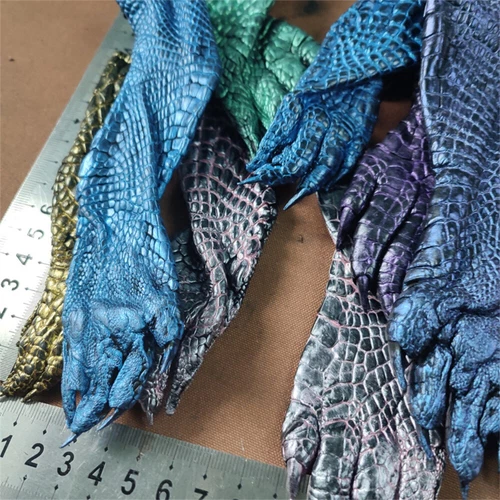 2PCS Real Alligator Crocodile Skin Paw Leather Hide Pelt DIY Craft Accessories - Picture 13 of 36