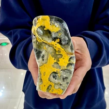 370G Natural Bumblebee Jasper Quartz Crystal Disply Freeform Reiki Stone Healing