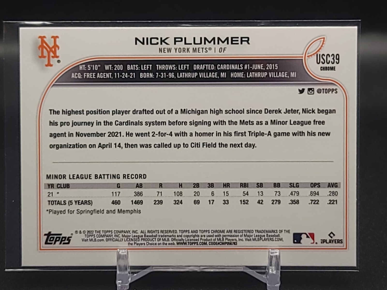 New York Mets *Choose Your Baseball Card* Inserts Rookies Autos (Updated 7/26) - Picture 399 of 512