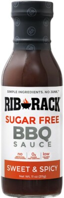 Rib Rack Sugar Free Sweet & Spicy BBQ Sauce - 11 oz