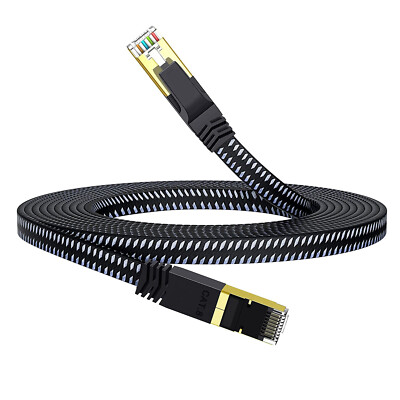  FLACHES CAT8-Netzwerkkabel 2000 MHz 40 Gbit/s abgeschirmtes Ethernet LAN HighSpeed RJ45-Lot
