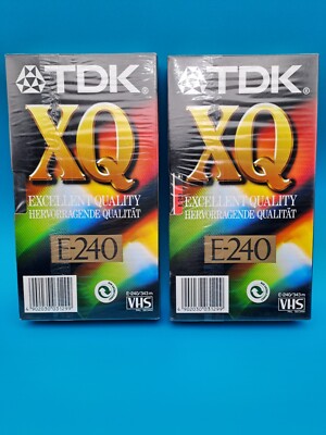 VHS TDK XQ E-240 2x Videokassette Excellent Quality Neu & OVP