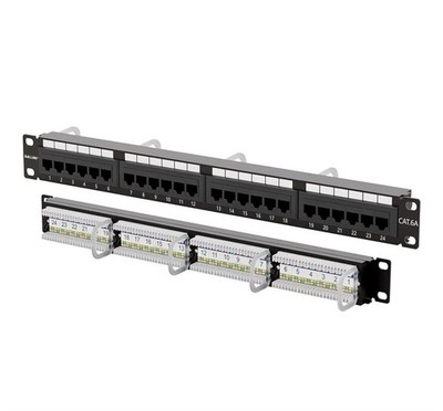 iwillink 10Gbps Cat6A Patchpanel 24 Port, RJ45 UTP 19 Zoll - 001