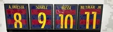 THE DUGOUT 15/16 Barcelona Home Jersey Autographed Messi Neymar Suarez Iniesta