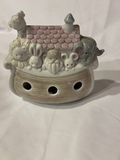 NOAH  S ARK VINTAGE 1989 ENESCO PORCELAIN ELECTRIC NIGHTLIGHT PASTELS NWOB  MINT  