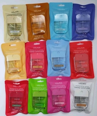 Lot of 12 Ashley Belle Hand Sanitizer Sprays Variety Scents Portable Compact