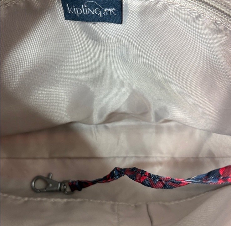 Kipling Red Black Pattern Rectangle Crossbody Bag… - image 8