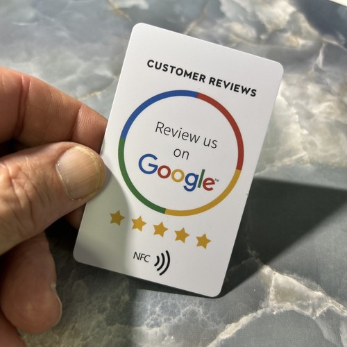 GET MORE GOOGLE REVIEWS CARD for Business and Shops NFC TAP TO REVIEW - Afbeelding 2 van 2