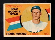 1960 Topps Baseball Card #132 Frank Howard RC LA Dodgers VG