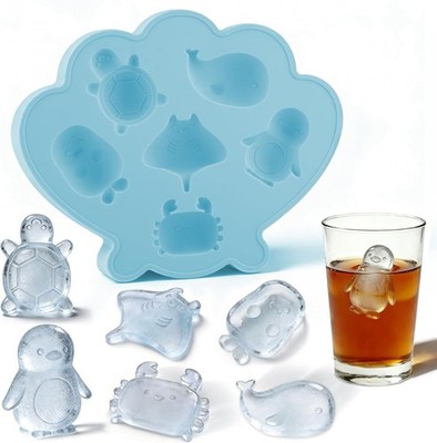 Godzilla Shaped Ice Cube Mold Ice Cube Tableware 6 Grid Silicone Kitchen Bar USA