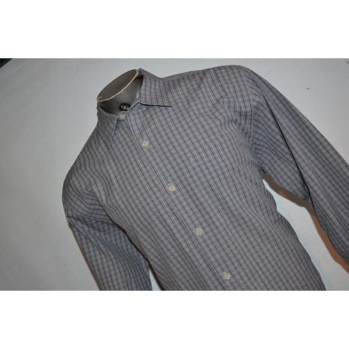 32877 Territory Ahead Dress Shirt Blue Plaid Cotton Size Large Mens - Picture 2 of 7
