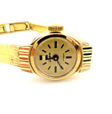 Glashütte Damen Armbanduhr GUB vergoldet 17 Rubis mech. Lady's DDR rare Vintage