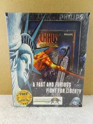 Chaos Control PC CD-ROM Big Box Sealed 1995 Infogrames Philips MS-DOS +MousePad