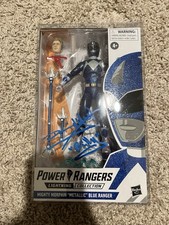 Power Rangers Lightning Collection Signed Mighty Morphin Metallic Blue Ranger