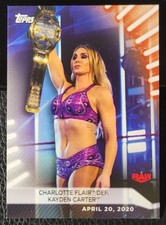 Charlotte Flair / Kayden Carter 2021 Topps WWE Women's Division Wrestling #7 RAW