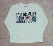 Taylor Swift Eras Tour Midnights Sweatshirt L Womens Large White Music Excellent