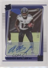 2021 Panini Clearly Donruss Rated Rookie Blue 63/99 Rashod Bateman #66 Auto 1j2