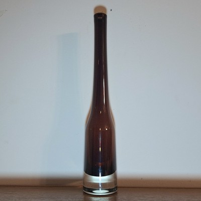 KROSNO POLAND Large Hand Blown Glass Vase Tall 18'' FREE SHIPPING