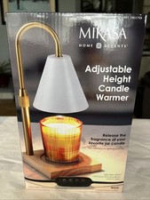 Mikasa Home Accents Adjustable Height Candle Warmer, Timer for 2, 4, 6Hrs, WHITE