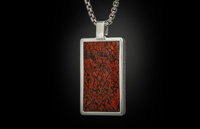 William Henry - Anhänger - Dino Pinnacle Sterling Silber Pendant Intarsien
