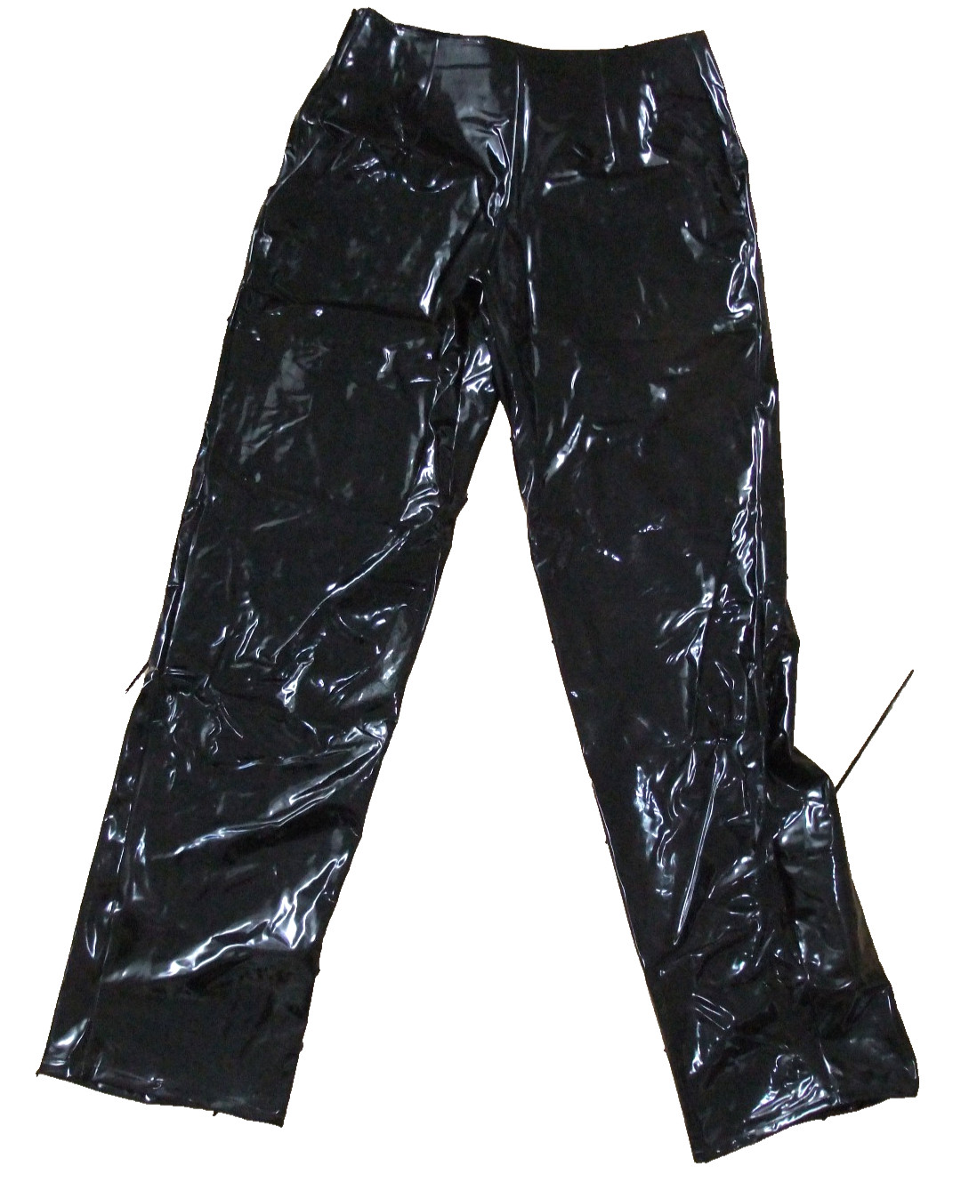 Pantalones PVC Pantalones Plástico M Vinilo Juego de Rol BDSM Negro Brillante PUL