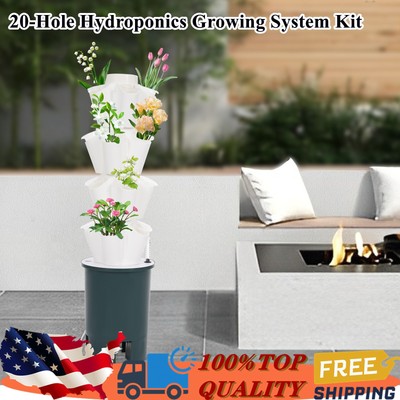 20 Hole Hydroponic Tower Hydroponics Growing System Kit Vertical Planting Tower