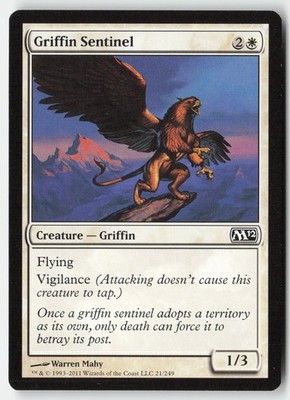 MTG - Griffin Sentinel #21 - Regular - M12 Magic 2012