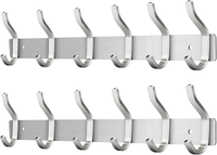 Garderobenhaken Edelstahl, Hakenleiste Kleiderhaken Wand Mit 6 Haken, Garderobe