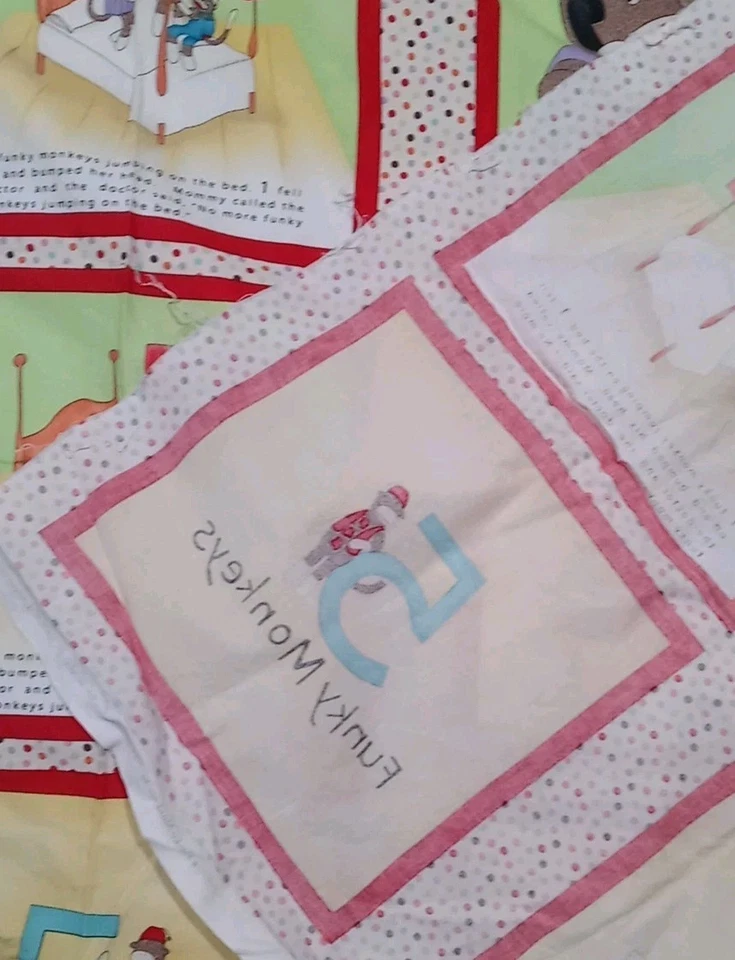 5 Funky Monkeys Erin Michael 5ft X 43in Moda Fabrics Cotton Sew Quilt Craft - Image 4 of 4