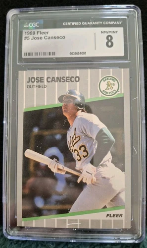 1989 Fleer - Jose Canseco #5 CGC 8.0 NM/Mint 