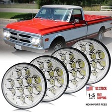BeaveWAY 4pcs 5.75" 36W Crystal Round LED Headlight Sealed Beam IP68