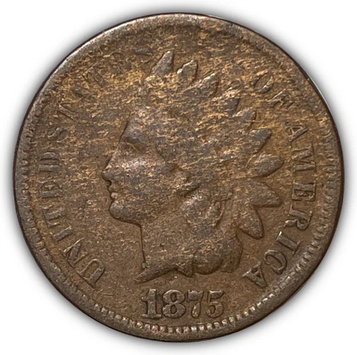 1875 Indian Head Cent Good G Coin #25313