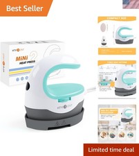 Lightweight Portable Heat Press Machine with Safety Features - Mint Green