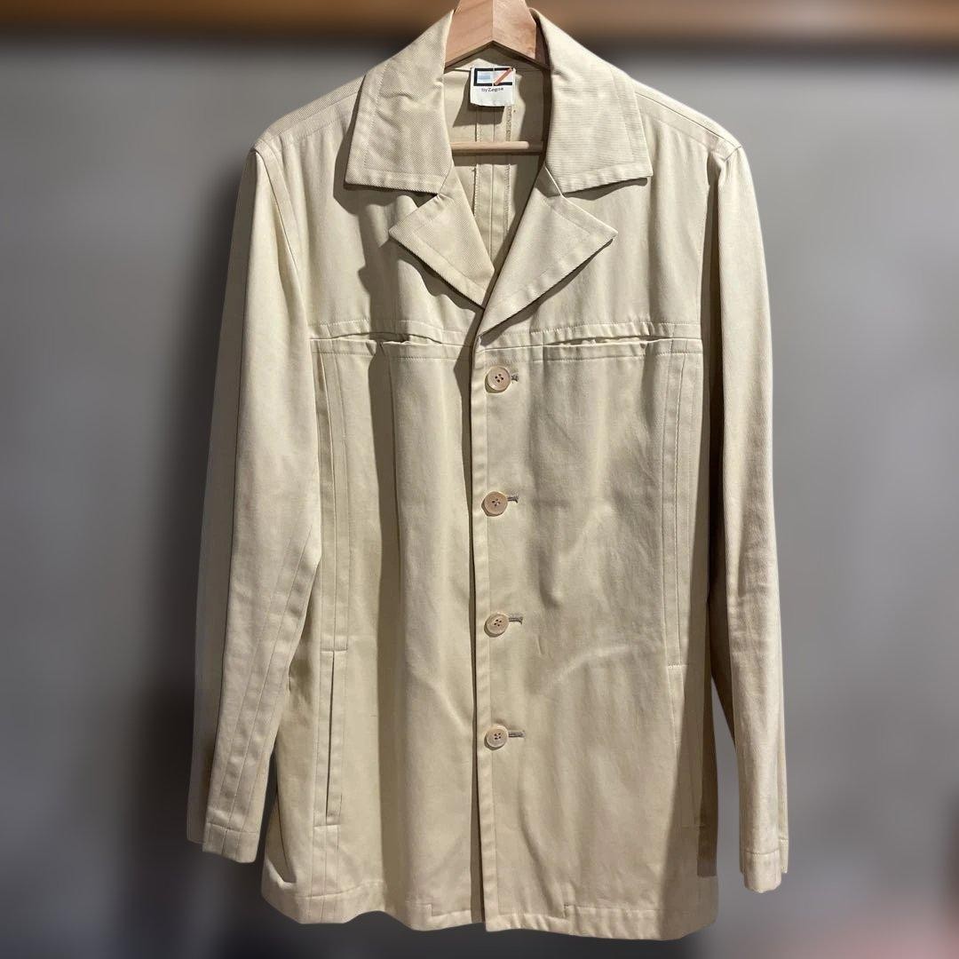 EZ by Zegna Beige Jacket Size L - Men's Fashion Outerwear