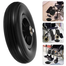 8 Inch Replacement Solid Pu Wheelchair Front Wheels Anti Slip Tires For Adults