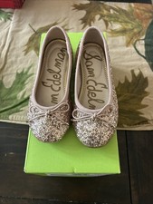 Sam Edelman Felicia Mini Ballerine Oro Bambini Glitterate Scintillanti 11