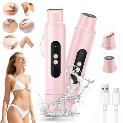 2in1 Dual Head Lady Shaver Electric Razor for Women Private Area Bikini Trimmer