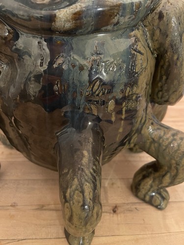 WA Flowers Pottery Face Brocca North Carolina Folk Art 14" - Granchio 2000 - Foto 7 di 10