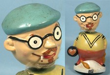 1950s Beatnik Bowler Oddball Bobble Head Bank...