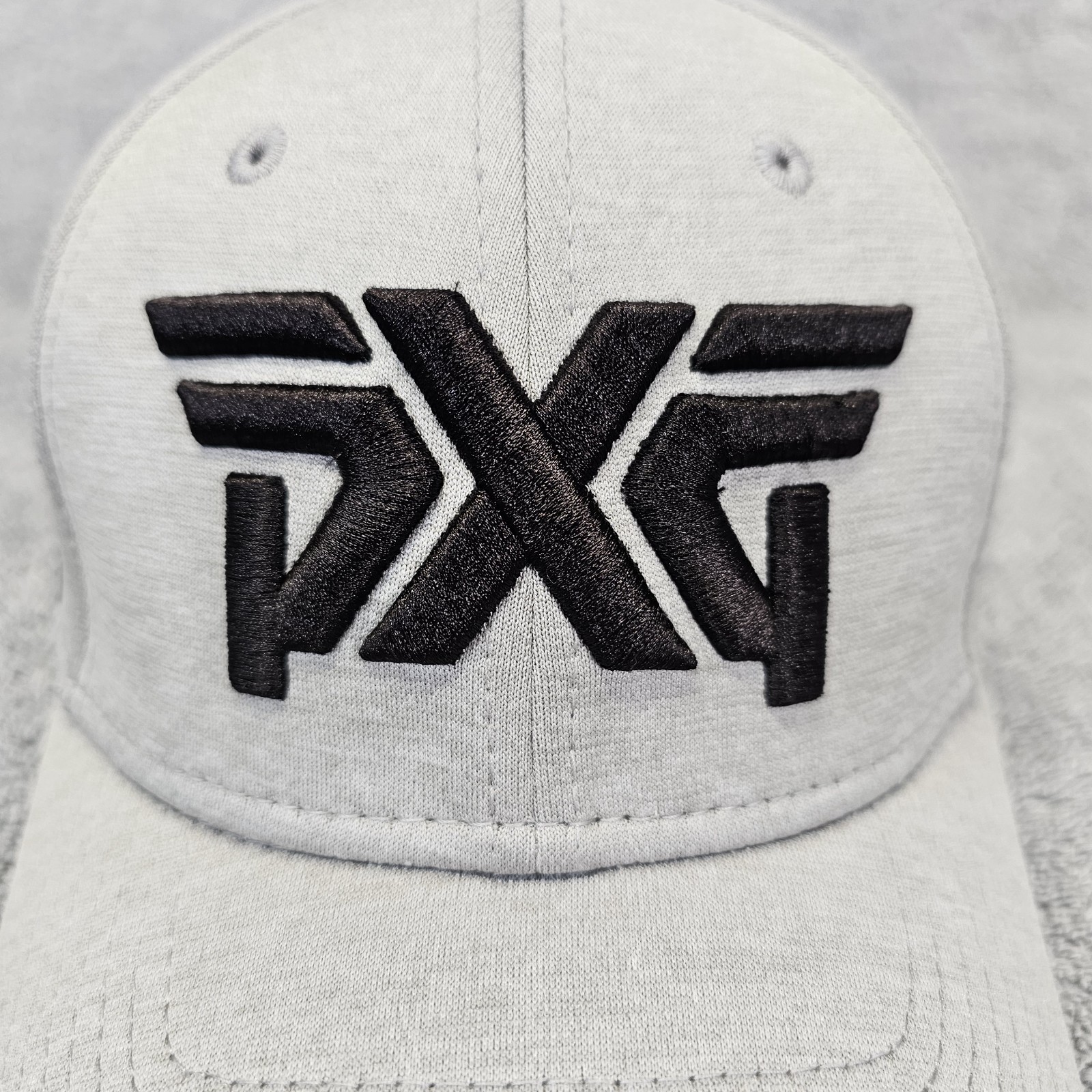 PXG Golf Hat S/M New Era 3930 LASER MESH SHADOW TECH FITTED CAP Gray Black 